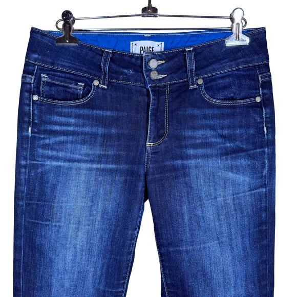 PAIGE Womens Sz 27 Jeans Hidden Hills Mid-Rise Bootcut Super McKinley Dark Denim - Picture 2 of 14